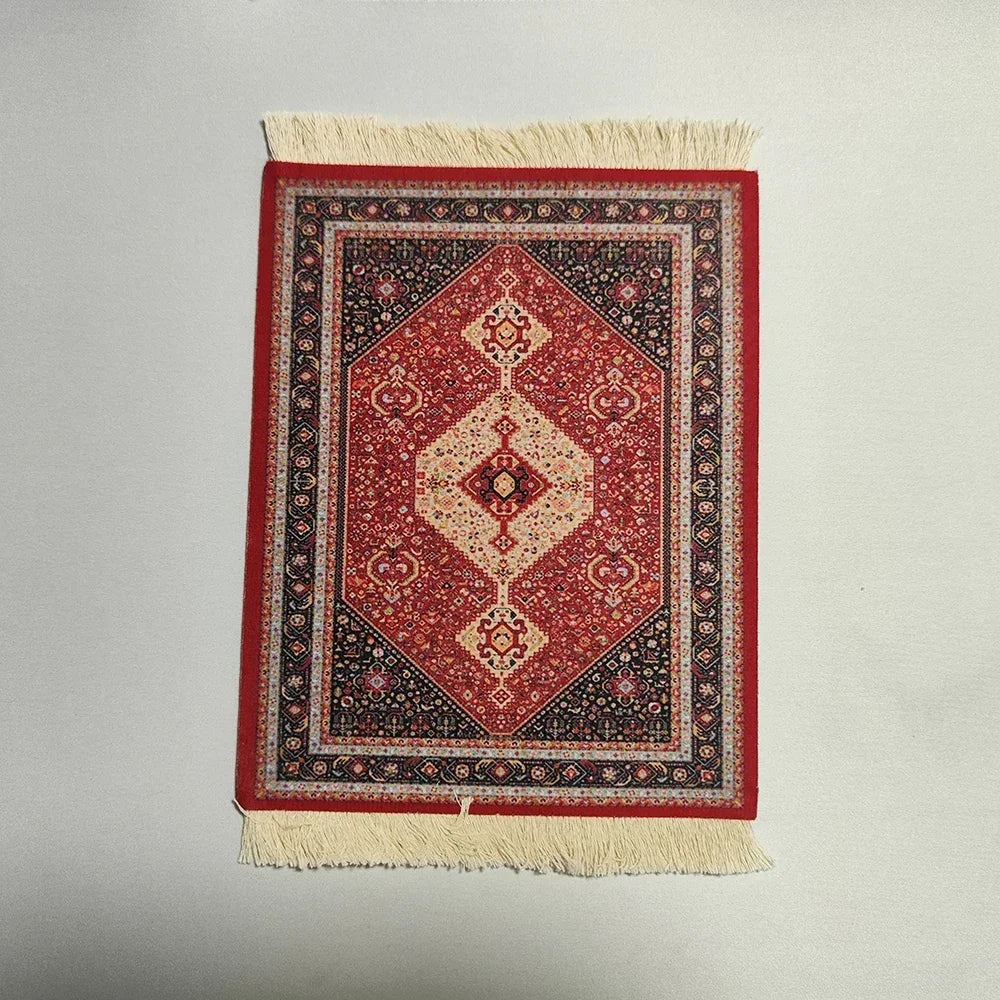 tapis souris motif fleurs persan classique caoutchouc antidérapant informatique bleu