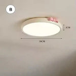plafonnier led enfant blanc crème nœud rose décoration chambre filière électrique télécommande