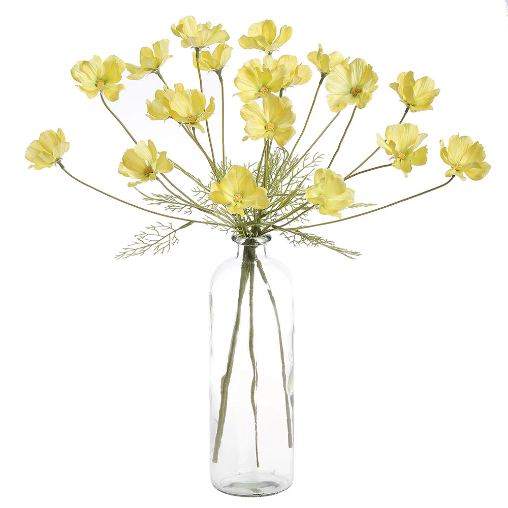 décoration intérieure moderne bouquet lys artificiel blanc 60cm vase minimaliste