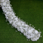 guirlande florale artificielle rose blanche décoration mariage anniversaire extérieur classique 200cm 35cm
