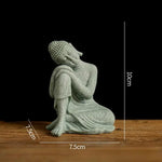 statues bouddha vert clair texture marbre classique décoration intérieure zen espace spiritualité pierre socle