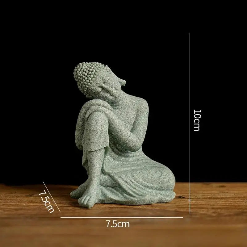 statues bouddha vert clair texture marbre classique décoration intérieure zen espace spiritualité pierre socle