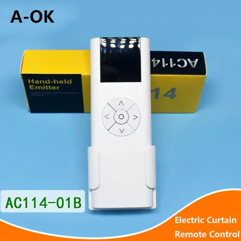 télécommande sans fil 433MHz stores électriques boutons poussoirs blanc jaune noir gris moderne minimaliste