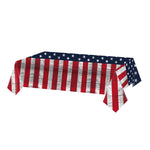 nappe jetable imperméable rouge blanche bleue theme jour independance americain festive table mangerDecoration patriotique