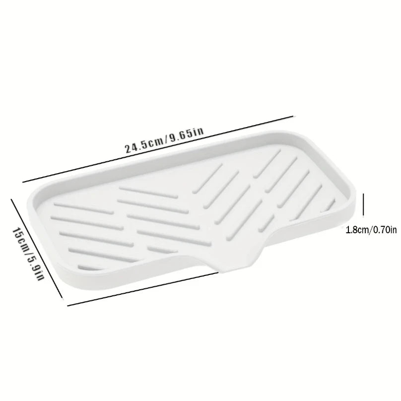 organisateur cuisine silicone plateau évier rangement éponge savon brosse vaisselle moderne minimaliste