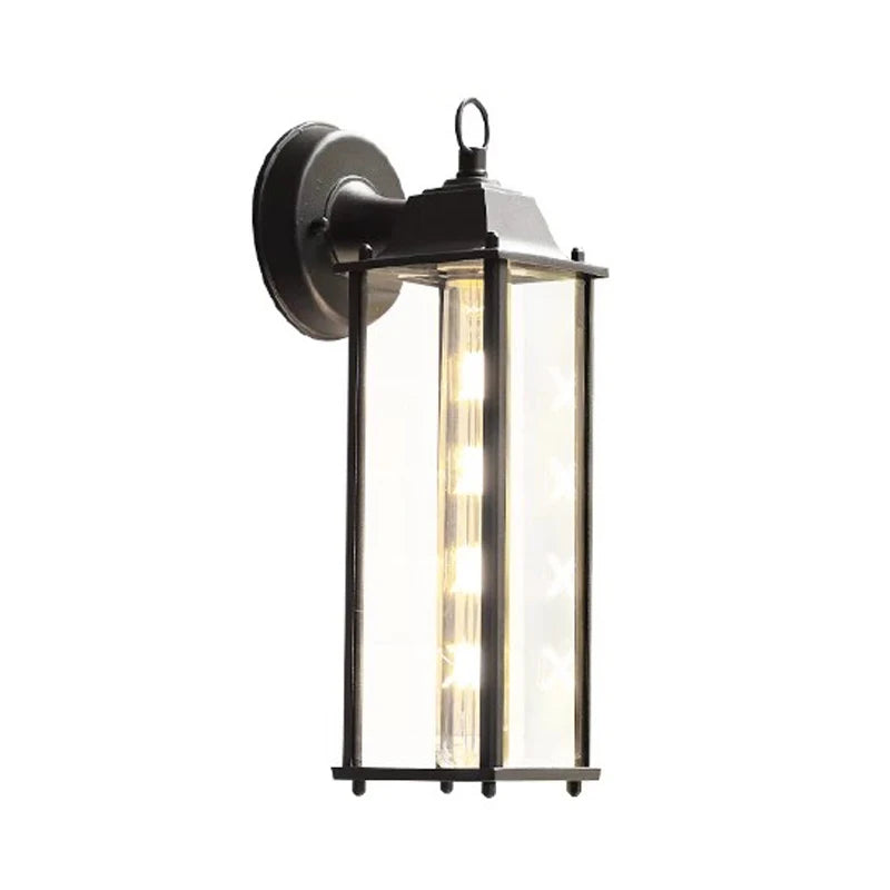lampe murale classique noire transparente frosted glass interrupteur bouton chambre entrée étude salle bain