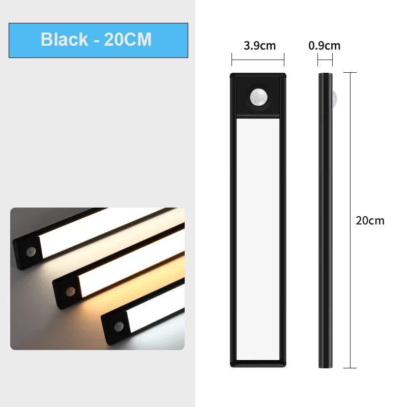 lampe led rectangle moderne blanche charge usb interrupteur tactile 20cm 30cm 40cm 50cm