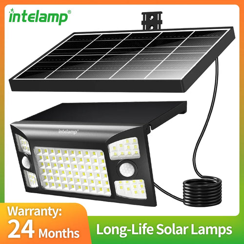 projecteur solaire moderne panneau noir led blanche capteur mouvement extérieur jardin garage