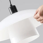 lampe suspendue moderne blanc noir mat pendentif cordon 90 260V 249 2000 lumens certification