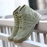 bottines homme toile beige gris vert olive chaussures sport confortables rétro lacets