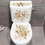 cache wc adhésif floral fleurs papillons blanc vert bleu rose violet mignon 30cmx59cm
