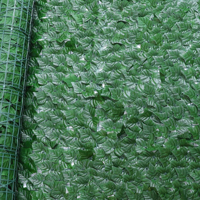 rideau végétal artificiel feuilles vertes grille métallique moderne clips fixationextérieur decorationbalconjardin