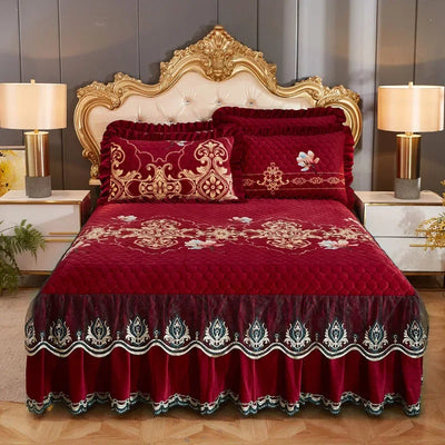 Couvre-lit matelassé luxe peluche épaisse motif végétal