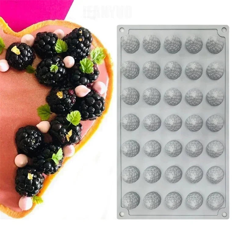 moules silicone gâteaux deco moderne framboise orange champignons cacahuètes fondant tronc arbre