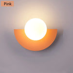applique murale moderne semi circulaire rouge orange jaune vert noir blanc