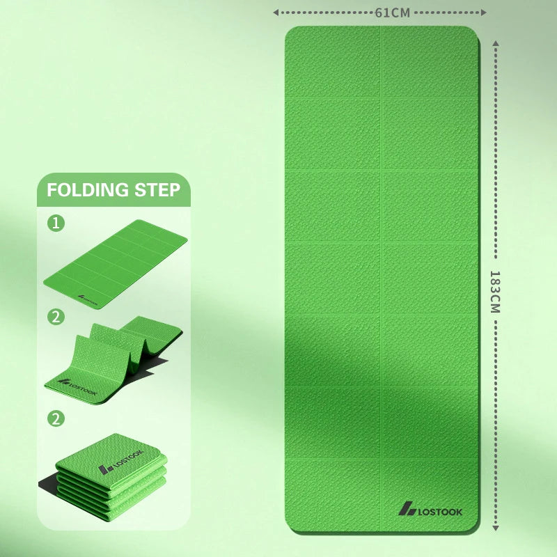 tapis yoga pliable bleu foncé vert gris motif chaines ondulé minimaliste modernité 61x183cm 30x36cm