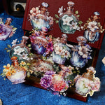 autocollants vintage baroques fleurs ornements décoration scrapbooking transparent doré parfum diy