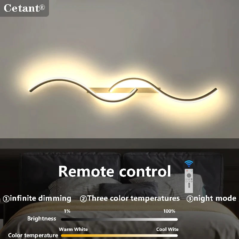 lampe murale led or blanc contemporaine réglable sans fil 60 80 100cm