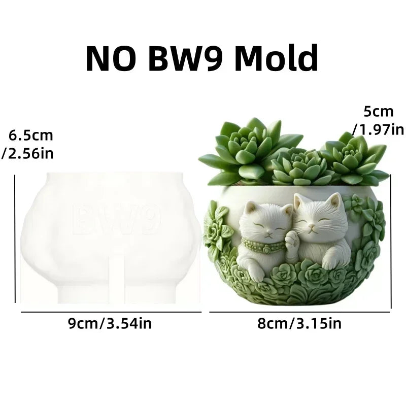 moule silicone cache pot crâne fleurs décoratif résine plante succulente jardin objet artisanal noir