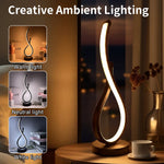 veilleuse led table moderne cœur décoration chambre salon réglable lumière