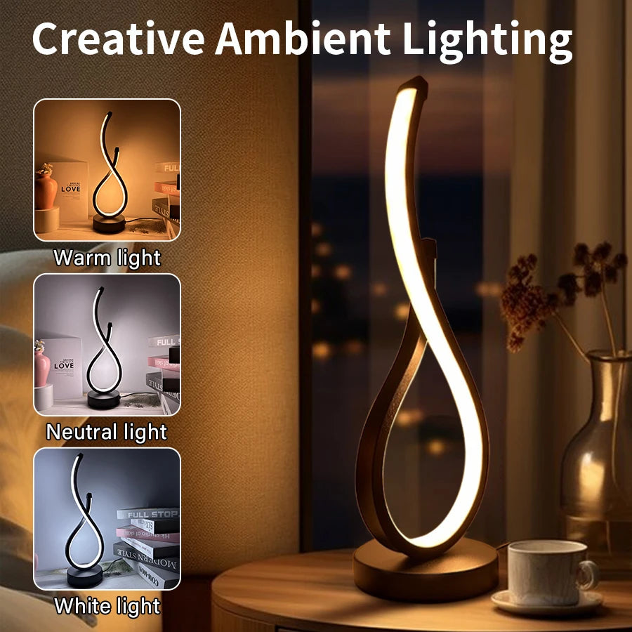 veilleuse led table moderne cœur décoration chambre salon réglable lumière