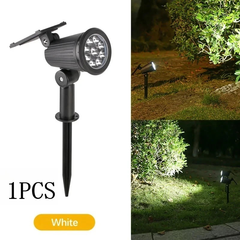 lampe solaire led jardin waterproof ip65 réglable moderne noire pelouseextérieur