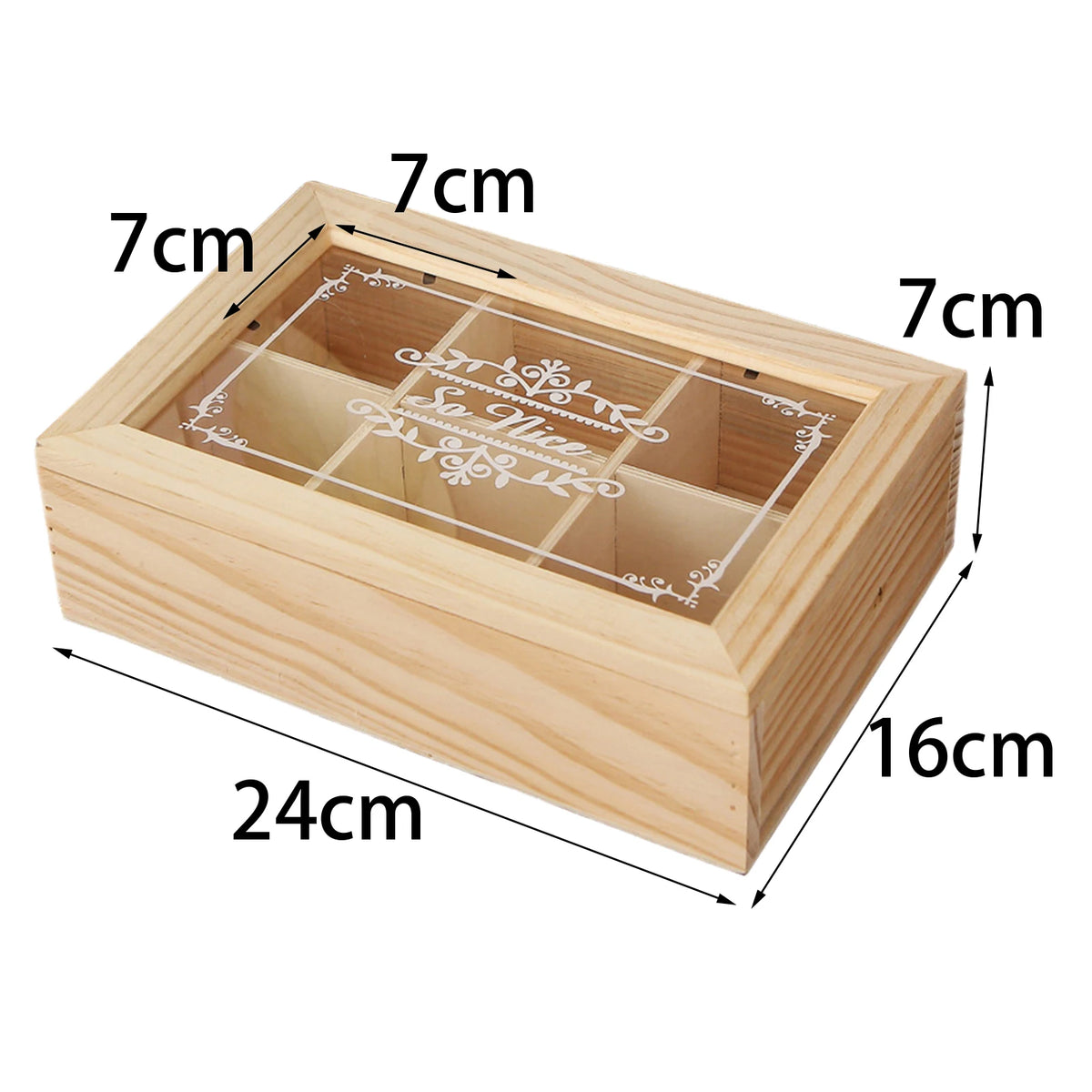 présentoir bois compartiments décoratif rustique charnière fixée bijoux cosmétique vintage 16cm 24cm 7cm