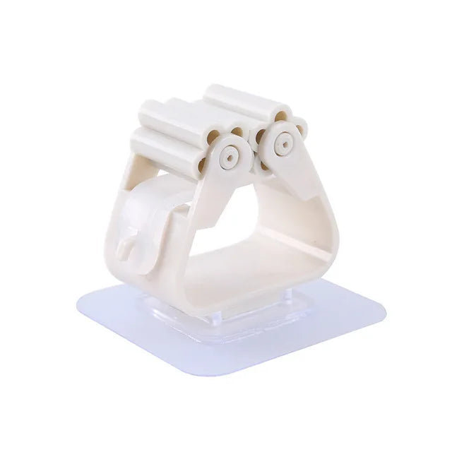 support mural transparent balais couteaux adhésif moderne pratique clips outils maison salle bains