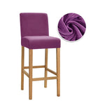 couvre tabouret moderne tabourets bar lavables tissu plush uni couleur bleu jaune vert orange