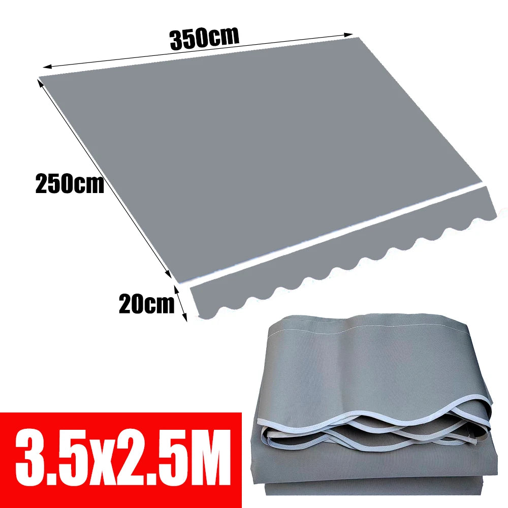 toile d'ombrage gris moderne texture légèrement rugueuse imperméable poignées toilé poly non enduit