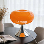 lampe table verre orange moderne base métallique lumière douce décoration chambre coréen filaments led