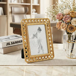 cadre photo doré argenté classique élégant support inclinable résine rectangle moderne decoration