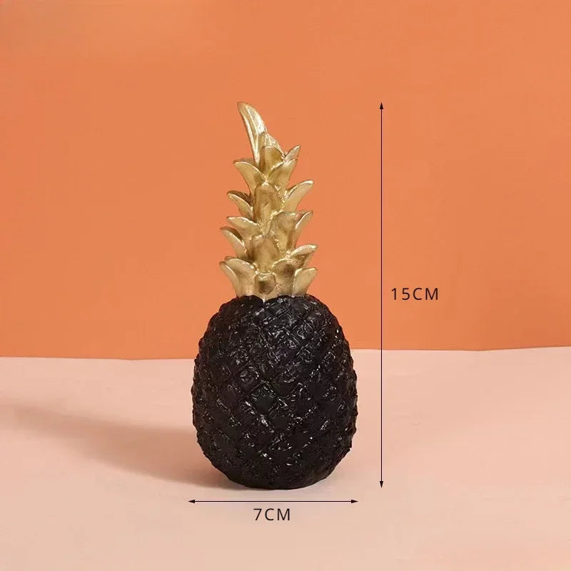 décoration intérieure ananas or noir blanc moderne minimaliste salon maison
