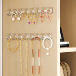 présentoir mural transparent bijoux accessoires cheveux crochets moderne minimaliste adhésif