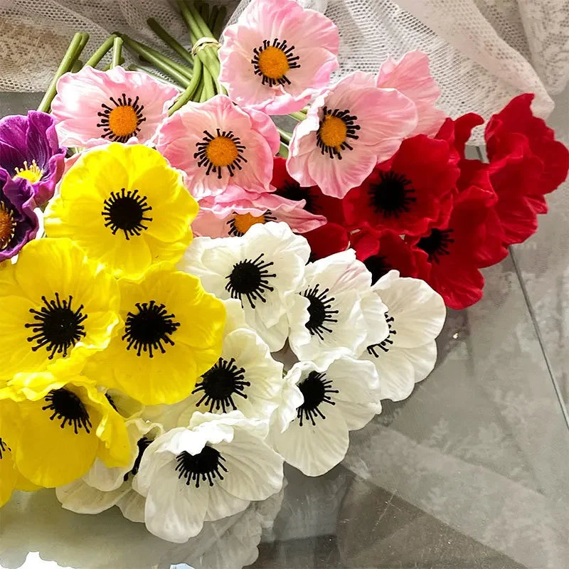 décoration intérieure bouquet fleurs artificielles blanc rose jaune rouge violet modernes 29cm