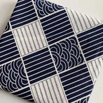 tissu teint motif vagues bleu marine blanc moderne serviettes 150cm large résistant abrasion 150x50cm