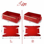 boîtes rangement cosmétiques pliables modernes vert foncé rouge rose marron jaune simili cuir doré