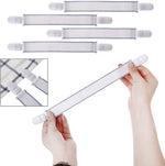 attaches élastiques tissu blanc bleu clips utilitaires rideaux draps rangement maison ordinaire longueur ajustable