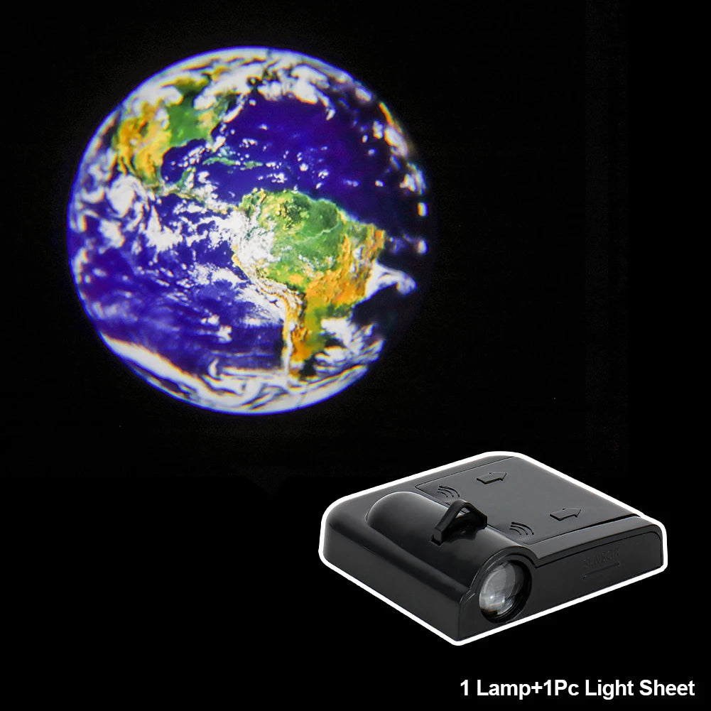 projecteur mural transparent moderne adhésif veilleuse led noir terre projection chambre