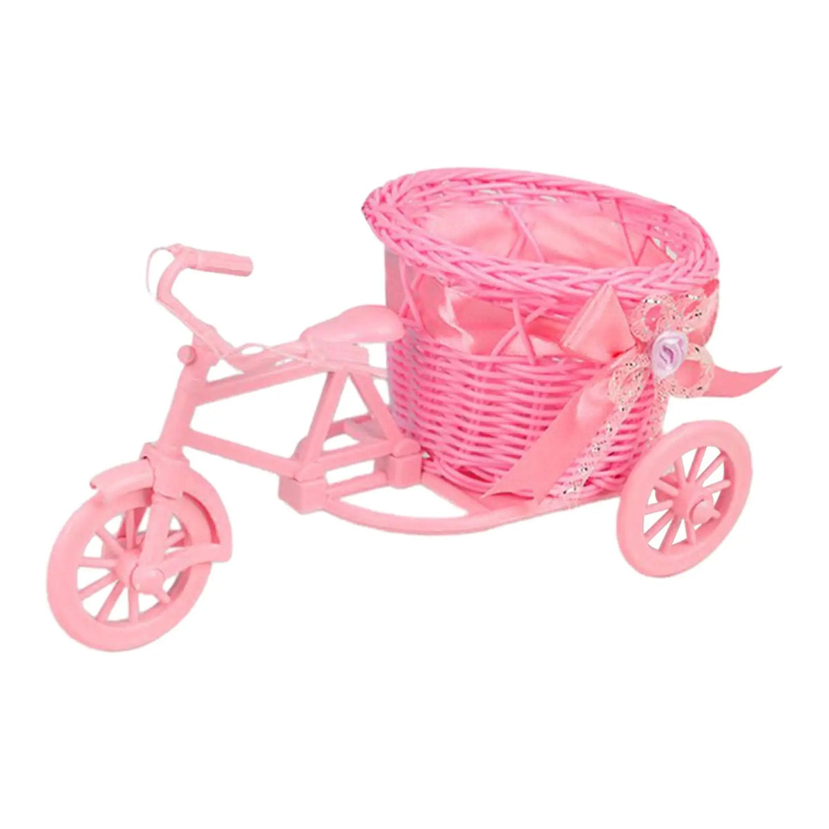 panier tressé fleurs artificielles moderne minimaliste ruban décoratif couleurs vives tricycle vélointérieur decoration cadeau