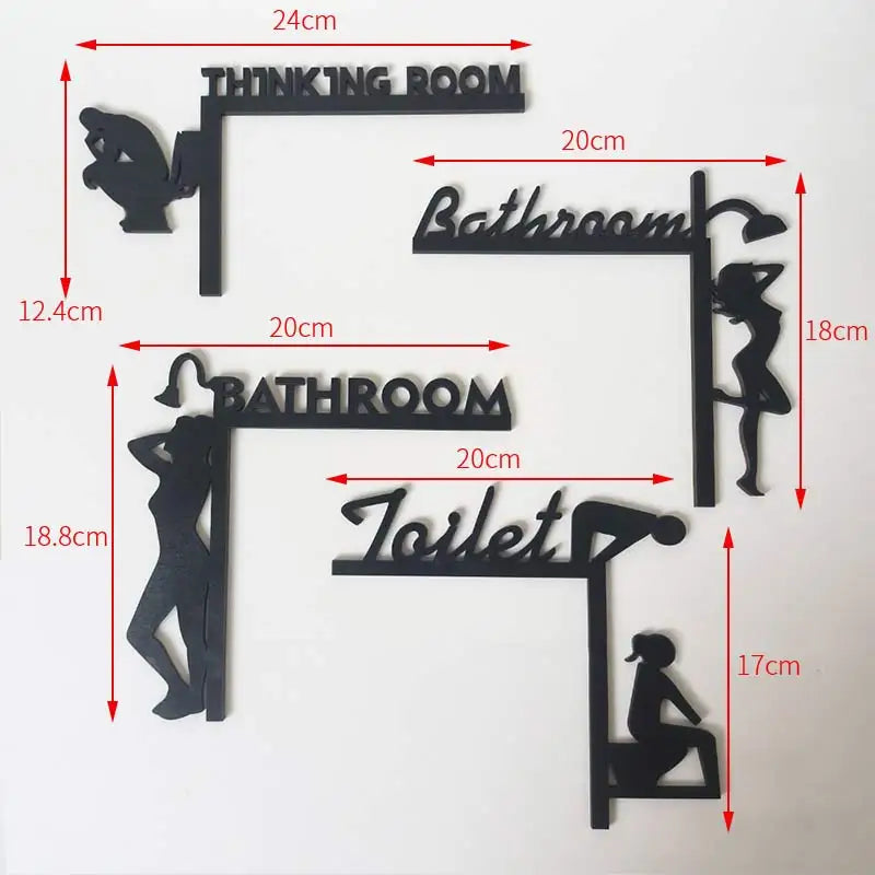 décoration murale moderne plaque noire silhouettes humaines adhésive minimaliste 24cm 18cm chambre salon