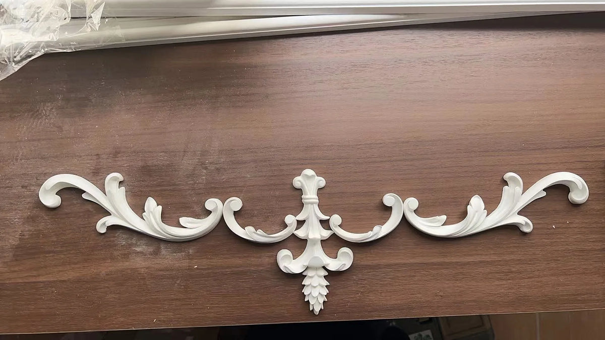 corniche d'angle ornements floraux blanc classique adhésif décoration muraleintage fixations plastique