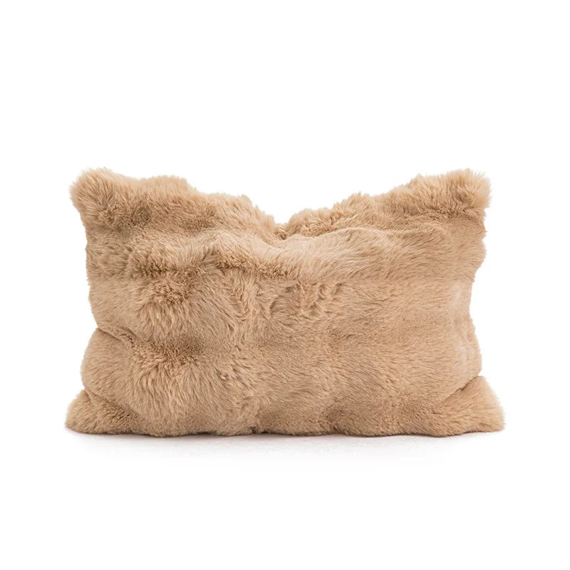 housse coussin beige marron motif rayé texture douce moderne opacité jacquard polyester décoration canapé