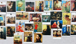 cartes postales artistes classiques divers motifs clips inclusion pack thirty pieces