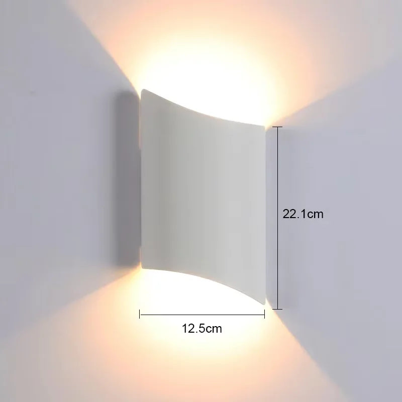 applique murale moderne led noir mat extérieure ip65 hydrofuge 6w 220v