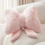coussin forme nœud papillon rose clair doux polyester coton moderne halloween noël décoration cadeau