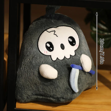 peluches halloween cœurs ailes squelettes lit canapé décoration maison rouges mignon cartoon