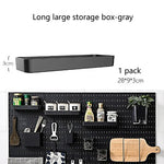 organisateur mural porte sacs rangement boîtes couverts adhésifs noir blanc moderne fonctionnel garage