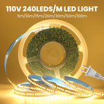ruban led blanc haute luminosité étanche flexible prise électrique adhésif salon