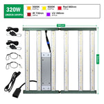 lampe culture plantes led 120w 200w 320w spectre complet interrupteur alu moderne vert blanc